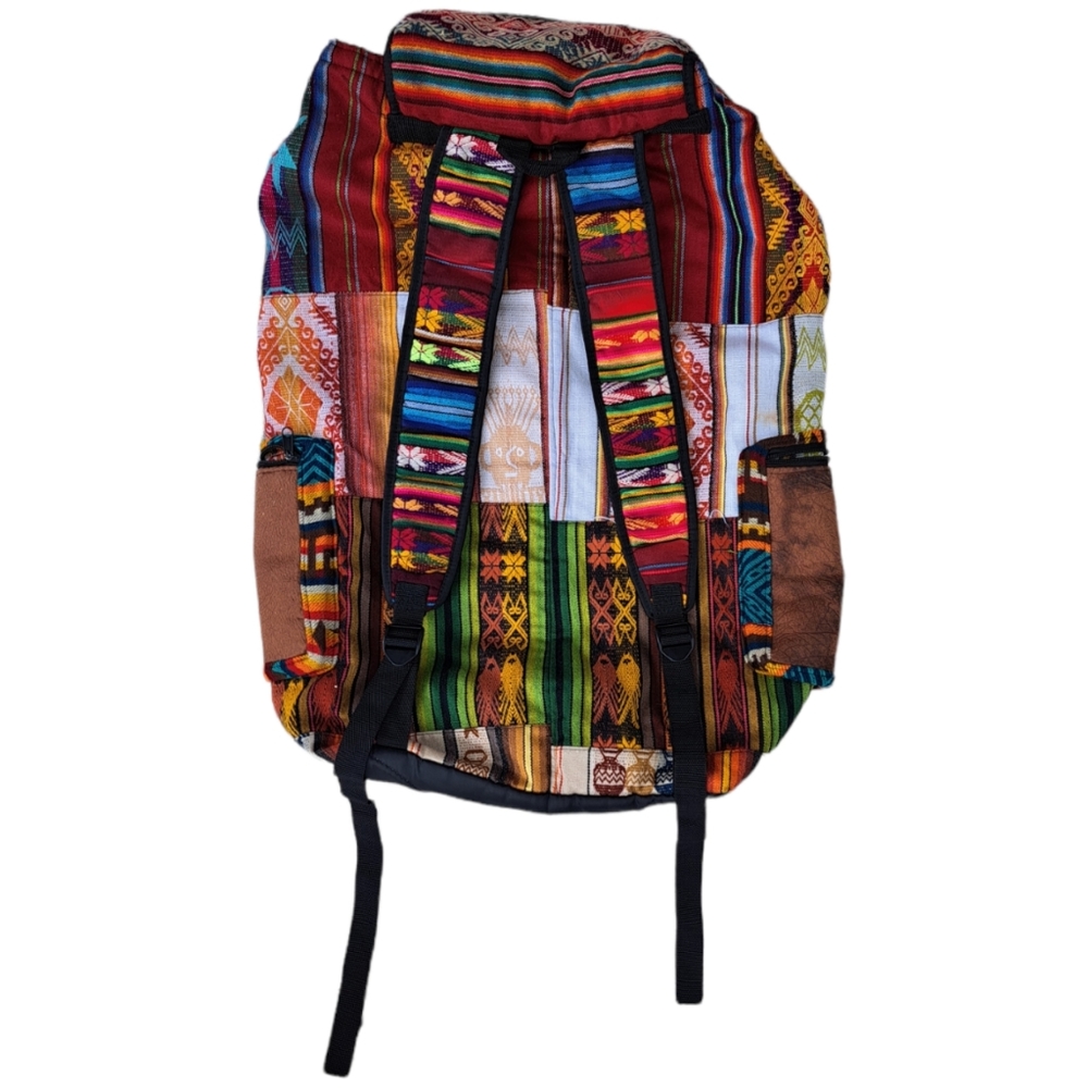 Ecuador Extra Large Lightweight Woven Hippie Knapsack - Picture 2 of 7